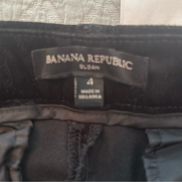 🪅Banana Republic Sloan Velvet Slim Ankle Pant. Black. Size 4. - Picture 9 of 16